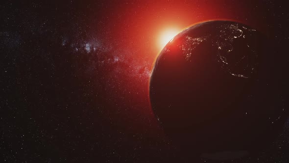 Planet Earth Motion Sunlight Illuminate Open Space alt