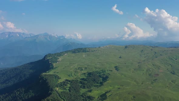 Aerial Summer Mountain Landscape