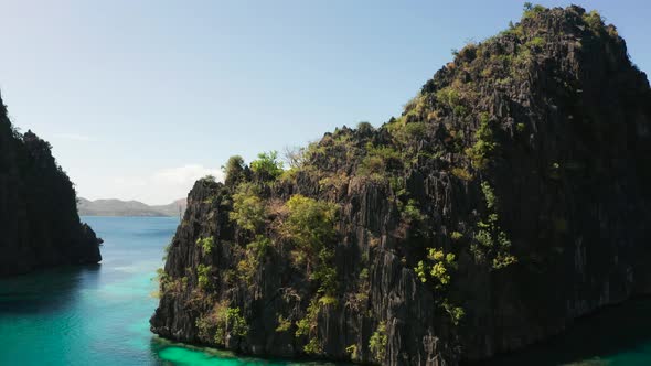 Seascape with Lagoons and Turquoise Water