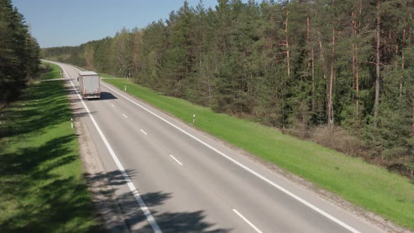 Semi Truck Driving on Left Hand Drive