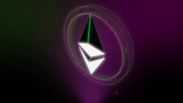 Hologram of financial electronic currency has appeared in the digital background alt