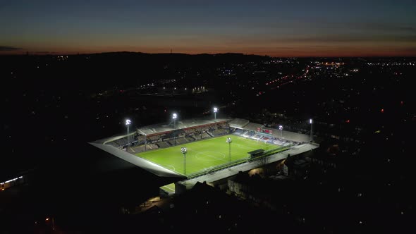 Luton Town Football Club Kenilworth Road Stadium at Night
