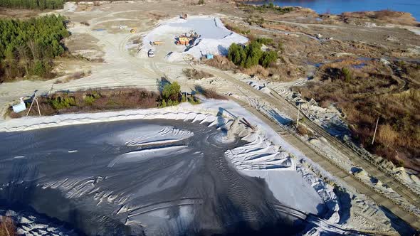 Sand Quarry Lake Forest Aerial View