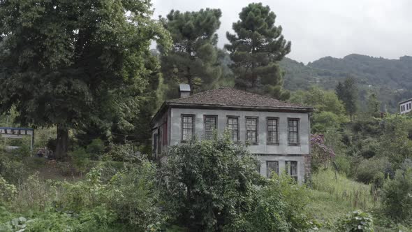 Trabzon City Old House Forest And Mountains Aerial View 6