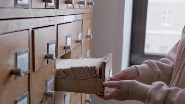 Catalog Cards in Library