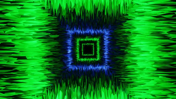 green and blue Sci-fi VJ LOOP neon flickering motion background