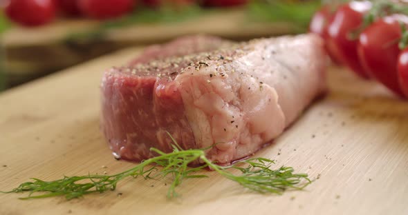 Raw Beef Sirloin Steak