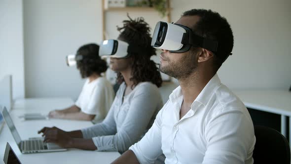 Side View of Testers Wearing VR Glasses