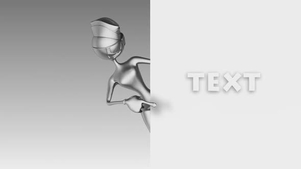 Silver 3D Woman - Billboard Show 5 alt