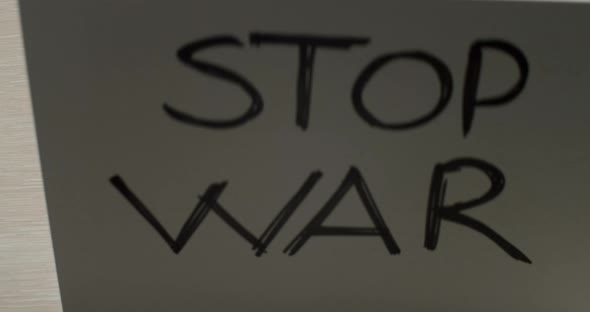 Paper Falls with the Message No War