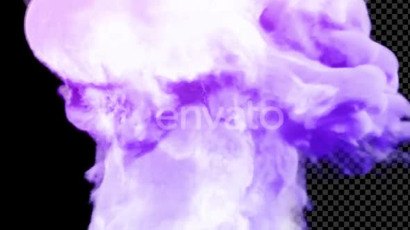 Purple Smoke Exploding 4K