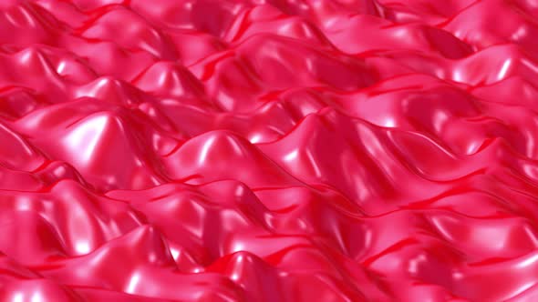 Glossy Crimson Red Rubber Mat Wave Form