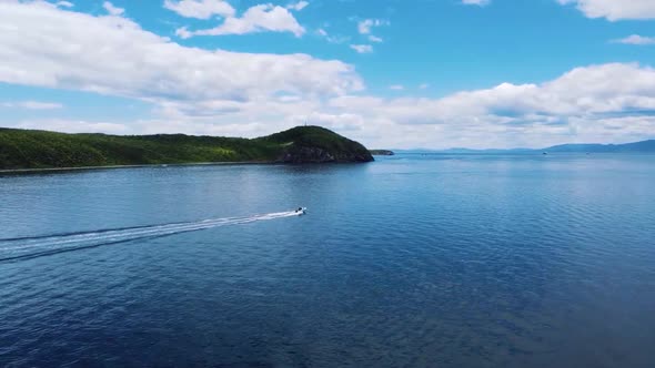 Jet Ski Riding On The Sea Surface