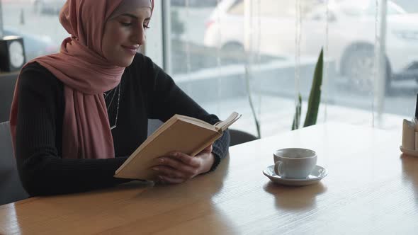 Cafe Reading Book Leisure Woman Relaxing Coffee