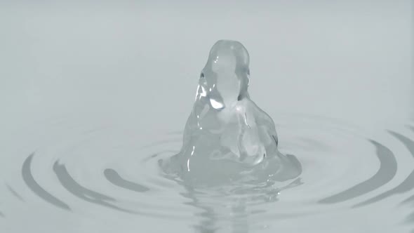 Water blasting out from water surface, Slow Motion