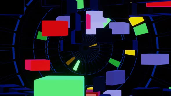 Vj Loops Disco Neon Chaos Of Multicolored Lights 02