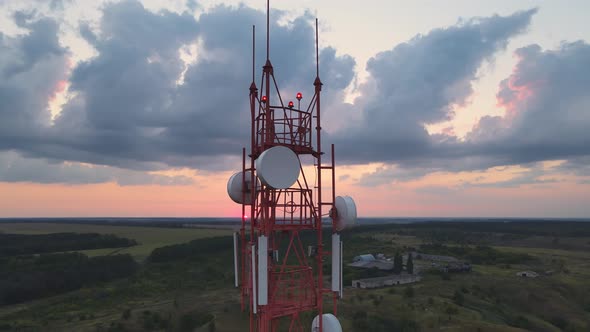 Telecommunication Antenna Receiver on Cell Phone Tower