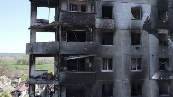 War in Ukraine  Ruined Residential Building in Borodyanka