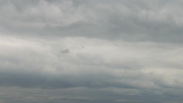 Rainy Sky With Clouds, Autumn, Time Lapse