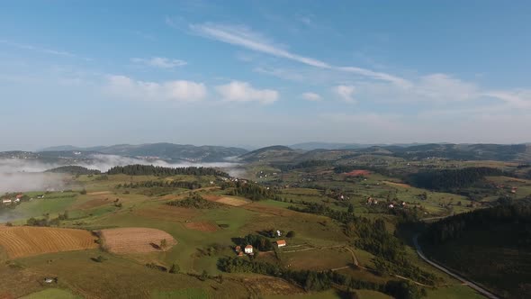 Mountain Landscape Aerial Shot