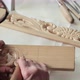 Closeup shoot of a woodcarver at work - VideoHive Item for Sale