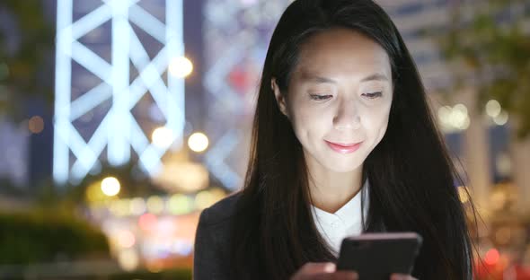 Asian business woman use of smart phone