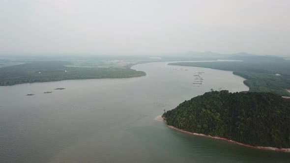 Aerial panning at Merbok River, Kedah. 