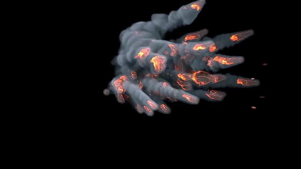 3D Animation. Bursting Flames And Hot Ground