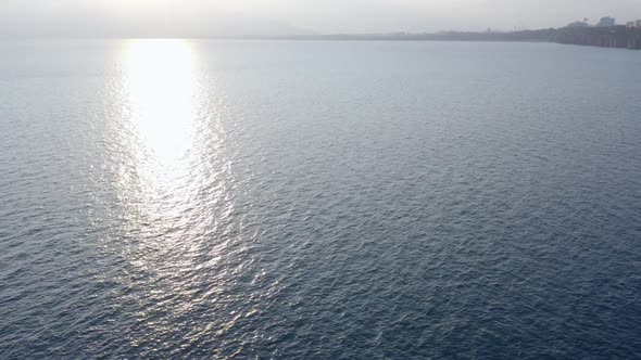 Aerial Panoramic View of Beautiful Mediterranean Seascape