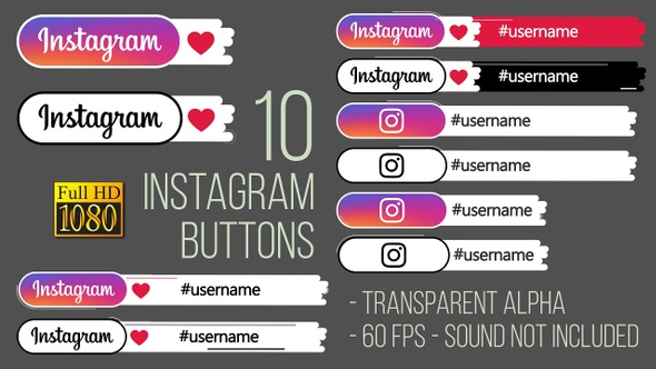 Instagram Buttons FullHD alt