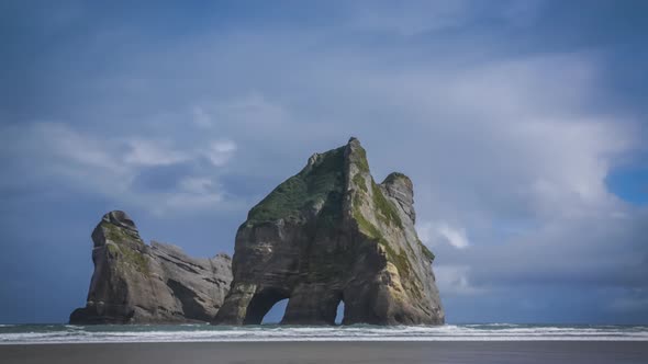 Archways on Wharariki Beach