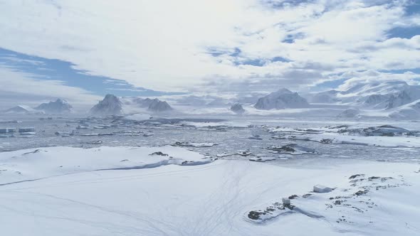 Antarctic Vernadsky Station Majestic Aerial View