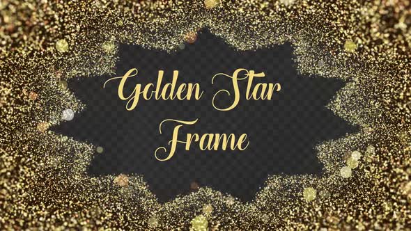 Wedding Golden Star Frame