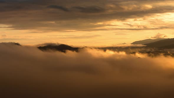 Aerial view Beautiful of morning scenery.