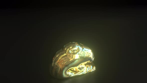 Deflating Golden Dollar Money Symbol alt