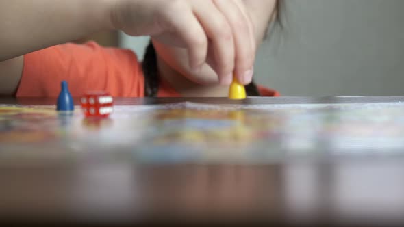 Table leisure with game for children. 