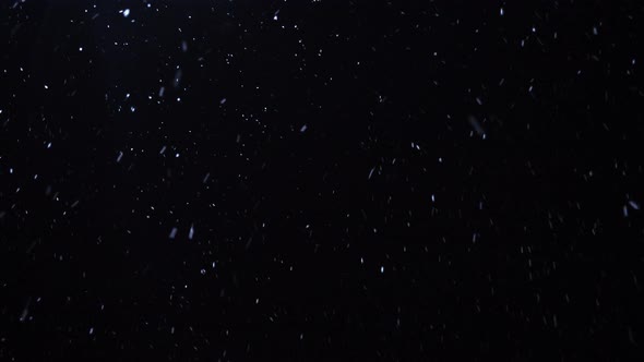 Snowflakes Falling At The Winter Night Background