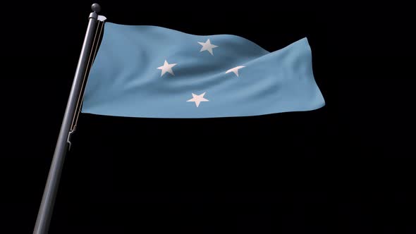 Federated States Of Micronesia Flag With Alpha Channel  4K