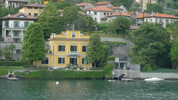 Village luxury resort town on Lake Como, Italy, Europe.