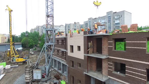 Tower Crane Build Large Residential Building