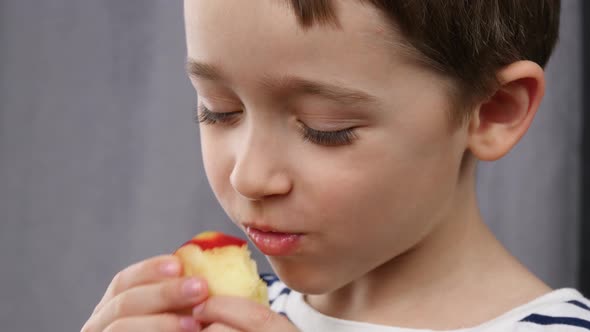 Happy Child Eating an Apple, The Concept of Healthy Eating