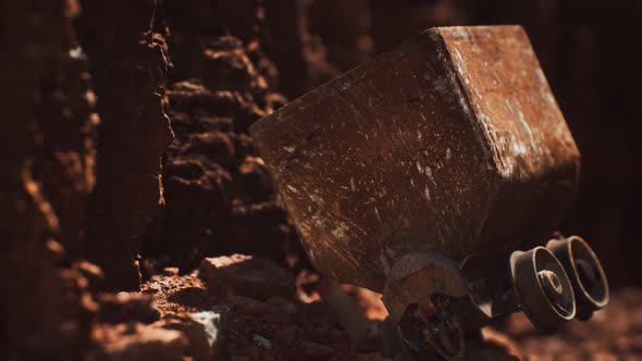 Abandoned Gold Mine Trolley Used To Cart Ore During the Gold Rush alt