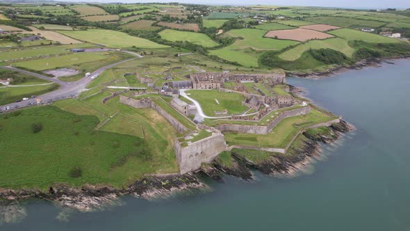 Charles fort Kinsale Ireland high point of view drone aerial