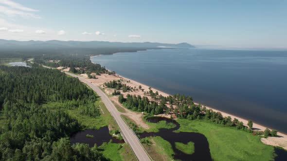 Summertime Imagery of Lake Baikal is a Rift Lake Located in Southern Siberia Russia Baikal Lake