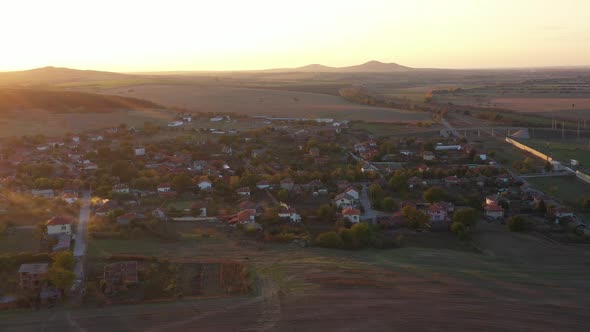 Aerial View Of Village Krum In Bulgaria 