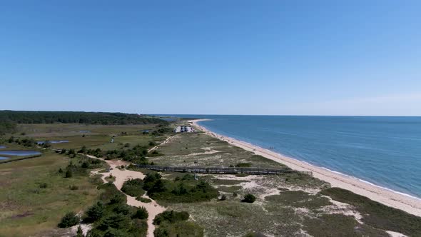 Beautiful views of the landscape and the Atlantic Ocean, blue sky without clouds, national reserve ,