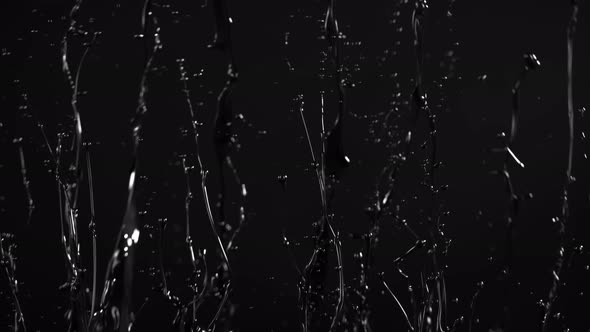 Super Slow Motion Shot of Black Glossy Paint Splash at 1000 Fps