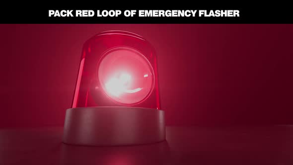Pack Red Loop Of Emergency Flasher