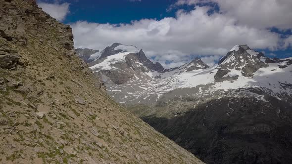 Flying Over the Alpine Mountains