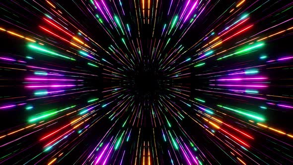 Colorful Fast Speed Light Streak Loop 4K